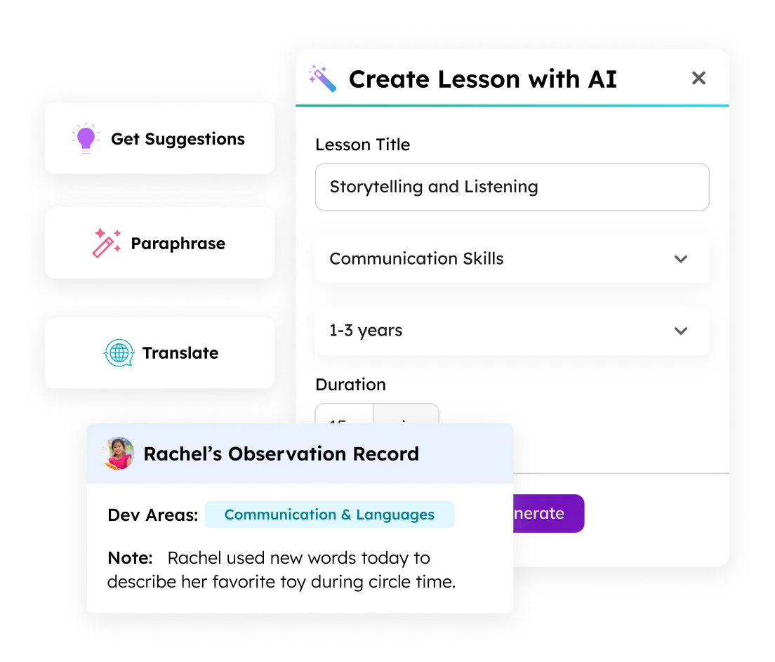 create lessons with AI